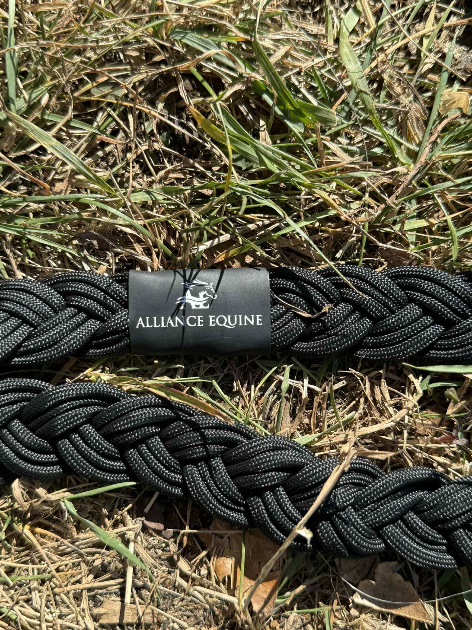 1" Wide Black Braided Reins