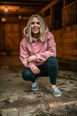 Piper hoodie pink front view