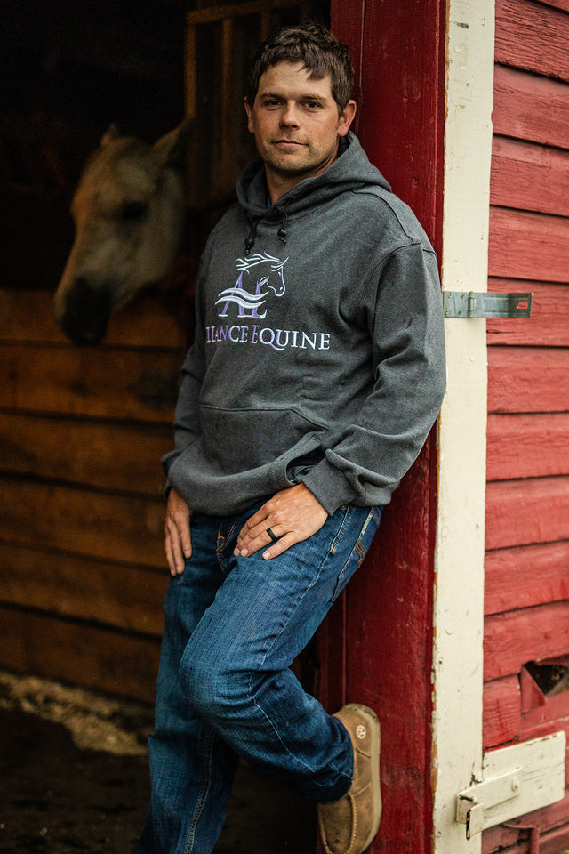 Duck hoodie grey front view