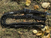 1" Wide Black Braided Reins