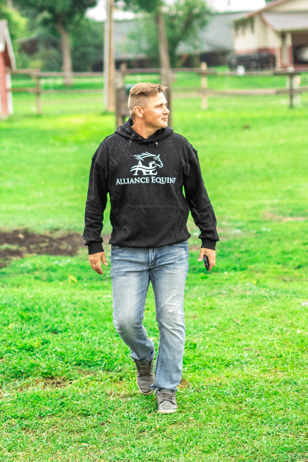 Duck hoodie black front view