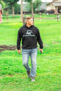 Duck hoodie black front view