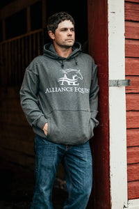 Duck hoodie grey front view