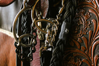 1" Wide Black Braided Reins